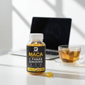 Beworths Maca Root & Ashwagandha Capsules bottle for daily wellness, energy support, and herbal supplement use.