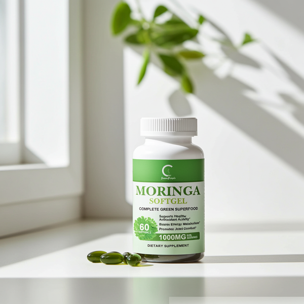 BEWORTHS Original Moringa Capsules herbal bottle for daily use in wellness routines and plant-based supplement needs.