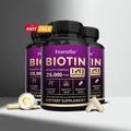 Biotin 25,000 mcg hair, skin & nails support supplement bottle for daily beauty wellness and personal care use.