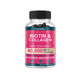 Supplement bottle labeled 'Biotin & Collagen' 