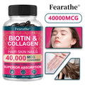 Biotin Collagen Hair, Skin & Nails Support Capsules bottle for daily beauty supplement and hair wellness use.