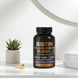 Biotin Collagen & Keratin capsules supplement for supporting hair strength, skin care, and nail health.