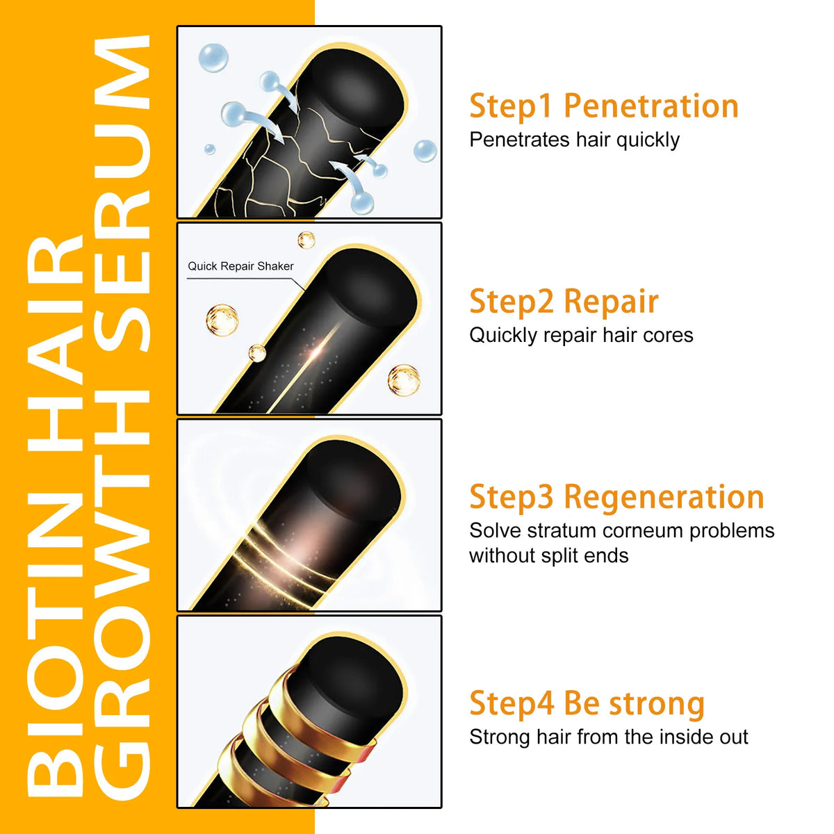 Biotin scalp treatment spray bottle for targeted scalp nourishment, hair maintenance, and leave-in hair care use.