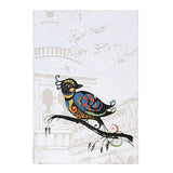 Bird Hand Painted Journal, eco-friendly hand-painted cover
