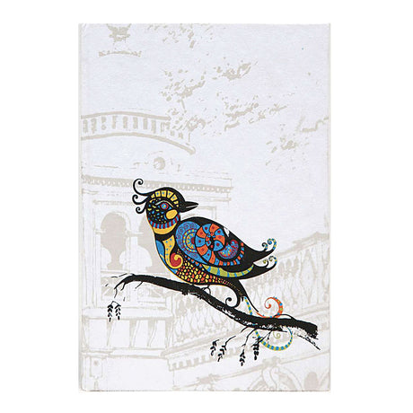 Bird Hand Painted Journal, eco-friendly hand-painted cover