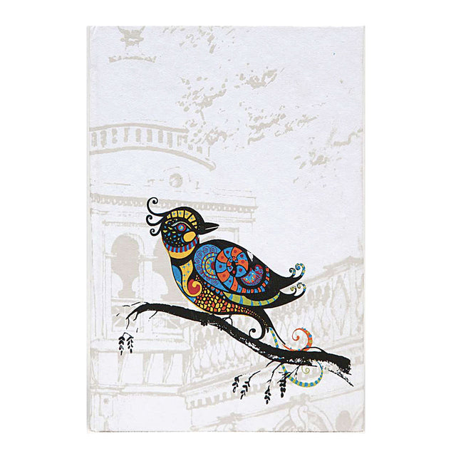 Bird Hand Painted Journal, eco-friendly hand-painted cover