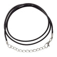 Black Braided Rope Necklace with lobster claw clasp