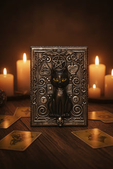 Black Cat Tarot Box, side view
