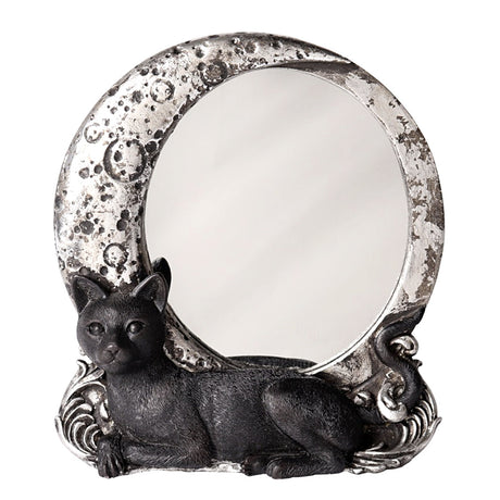 Black cat wall mirror decorative mirror for wall display, room decoration, and whimsical home styling.