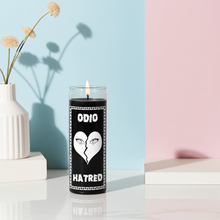 Hatred black 7 day candle glass prayer candle for spiritual rituals, altar work, and focused candle practice.