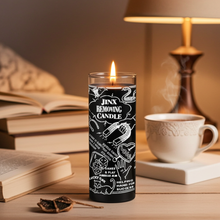 Jinx Removing black prayer candle for uncrossing rituals, negative energy removal, and spiritual defense.
