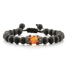 Black Lava Stone & Tiger Eye Crown Bracelet beaded bracelet for grounding practice, energy balance, and everyday wear.