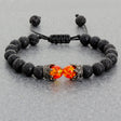 Black Lava Stone & Tiger Eye Crown Bracelet beaded bracelet for grounding, meditation, and everyday spiritual wear.