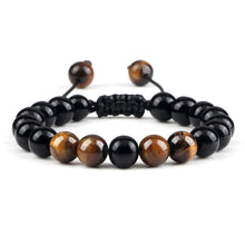 Black Lava Stone & Tiger Eye Crown Bracelet healing bracelet for mindfulness, calming routines, and everyday spiritual wear.