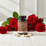 Black Maca Capsules for Men bottle for energy and stamina support, active lifestyle use, and men's daily wellness.