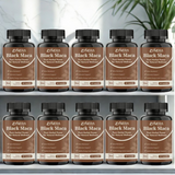 Black Maca Capsules for Men bottle for routine stamina support, daily wellness, and men's health care.