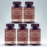 Black Maca Capsules for Men bottle for men's wellness support, vitality maintenance, and daily supplement use.