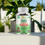 Black Maca Root Capsules bottle for daily vitality support, routine wellness, and everyday supplement use.