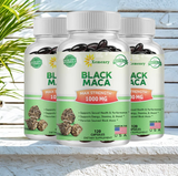 Black Maca Root Capsules bottle for natural wellness support, daily vitality care, and regular supplement use.