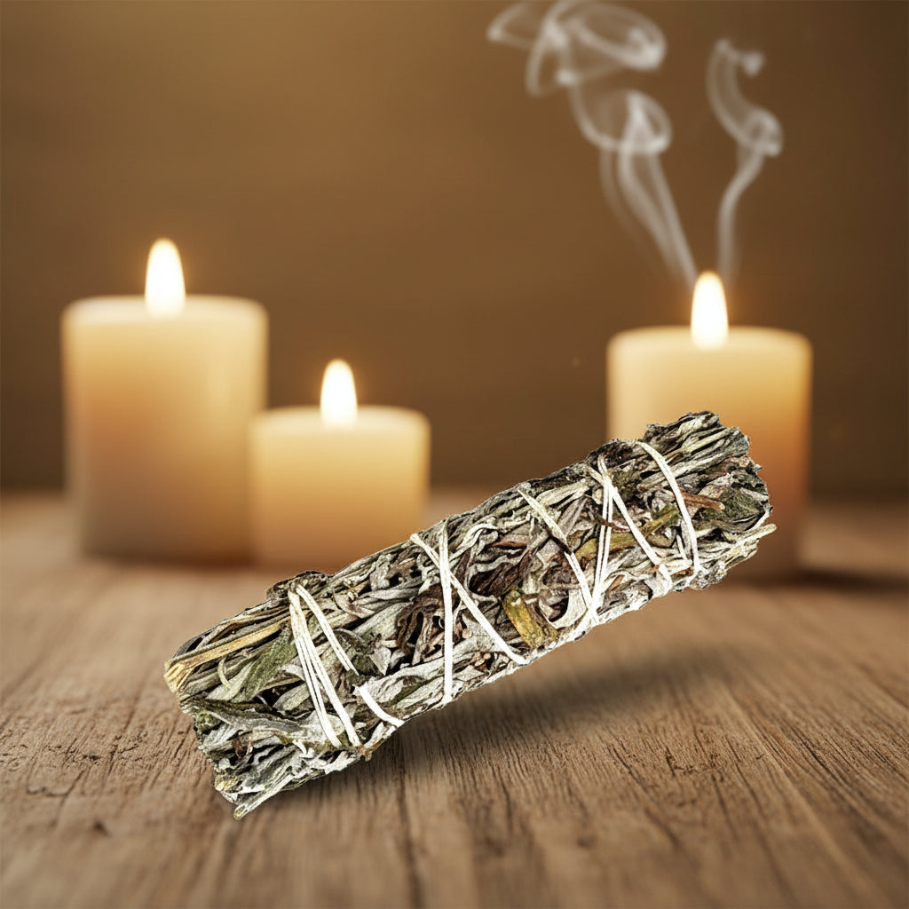 Black Smudge Sage (Mugwort), 4 inch bundle
