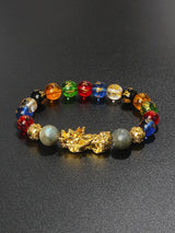 Black Obsidian Pixiu prosperity bracelet for wealth luck, protection, and feng shui bracelet use.