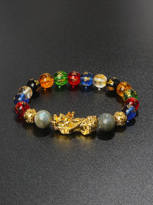 Black Obsidian Pixiu prosperity bracelet for wealth luck, protection, and feng shui bracelet use.