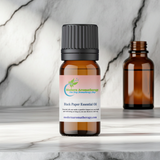Black Paper Essential Oil dropper bottle for diffuser blends, massage oil mixing, and self-care use.