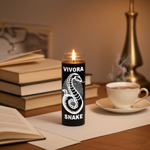 Black Snake spiritual 7 day candle jar for protection rituals, energy clearing, and altar use.