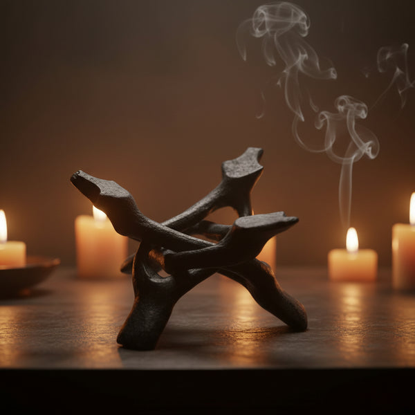 Black Wooden Cobra Tripod Stand, 4 inches