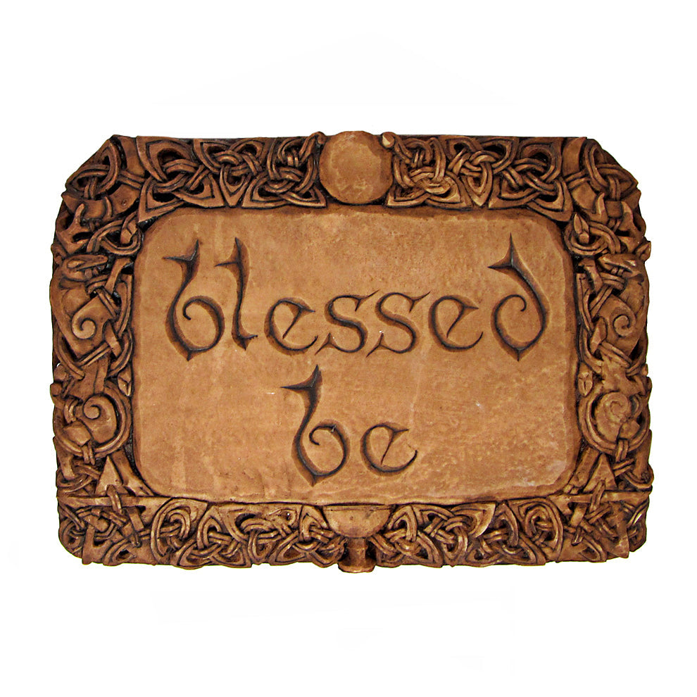Blessed Be Plaque by Dryad Design, wood finish