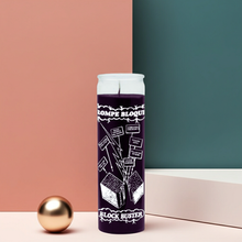 Blockbuster Black 7-Day glass candle for uncrossing, obstacle removal, and spiritual clearing use.