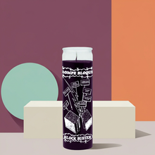 Blockbuster Black spiritual 7-Day candle in jar for breaking blockages, cleansing energy, and ritual use.