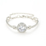 Blue Heart Crystal Fashion Charm Bracelet jewelry bracelet for trendy accessorizing, party looks, and gift presentation.