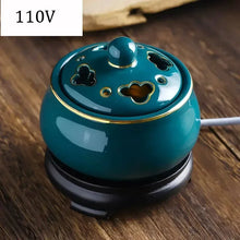 Blue Lotus electric ceramic burner for incense use, resin warming, and creating a calming scent during daily rituals.