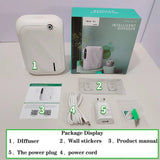Bluetooth scent diffuser wall-mounted device for controlled fragrance dispersion, home scenting, and office air freshening.