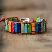 Bohemian 7 Chakra Stone Beaded Bracelet jewelry bracelet for meditation, energy balancing, and everyday spiritual wear.
