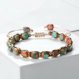 Bohemian Emperor Stone bead jewelry bracelet for chakra alignment, grounding, and casual spiritual wear.