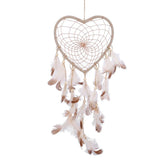 Bohemian Purple Heart Dream Catcher wall hanging for home decoration, restful bedroom ambiance, and spiritual decor use.