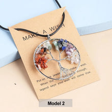 Boho chakra Tree of Life pendant necklace for spiritual style, meditation, and everyday healing-inspired wear.
