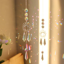 Boho crystal dream catcher prism sun catcher chime for bedroom decor, spiritual ambiance, and sunlit window styling.