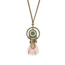 Boho Dreamcatcher Feather Tassel Pendant hanging decor for boho room decoration, wall styling, and everyday home accent use.
