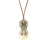 Boho Dreamcatcher Feather Tassel Pendant tribal-style wall hanging for eclectic room decor, bohemian themes, and decorative interior use.