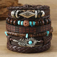 Boho Evil Eye & Hamsa Charm Wrap Bracelets Set with layered wrap bracelet design for everyday wear, spiritual style, and protective fashion accessorizing.