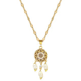 othic Feather & Dreamcatcher Necklace pendant jewelry for boho-inspired looks, alternative wear, and outfit styling.