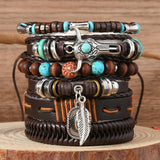 Boho wrap bracelets set with Hamsa and Evil Eye charms in layered bracelet form for festival fashion, symbolic protection, and stylish wrist accessorizing.