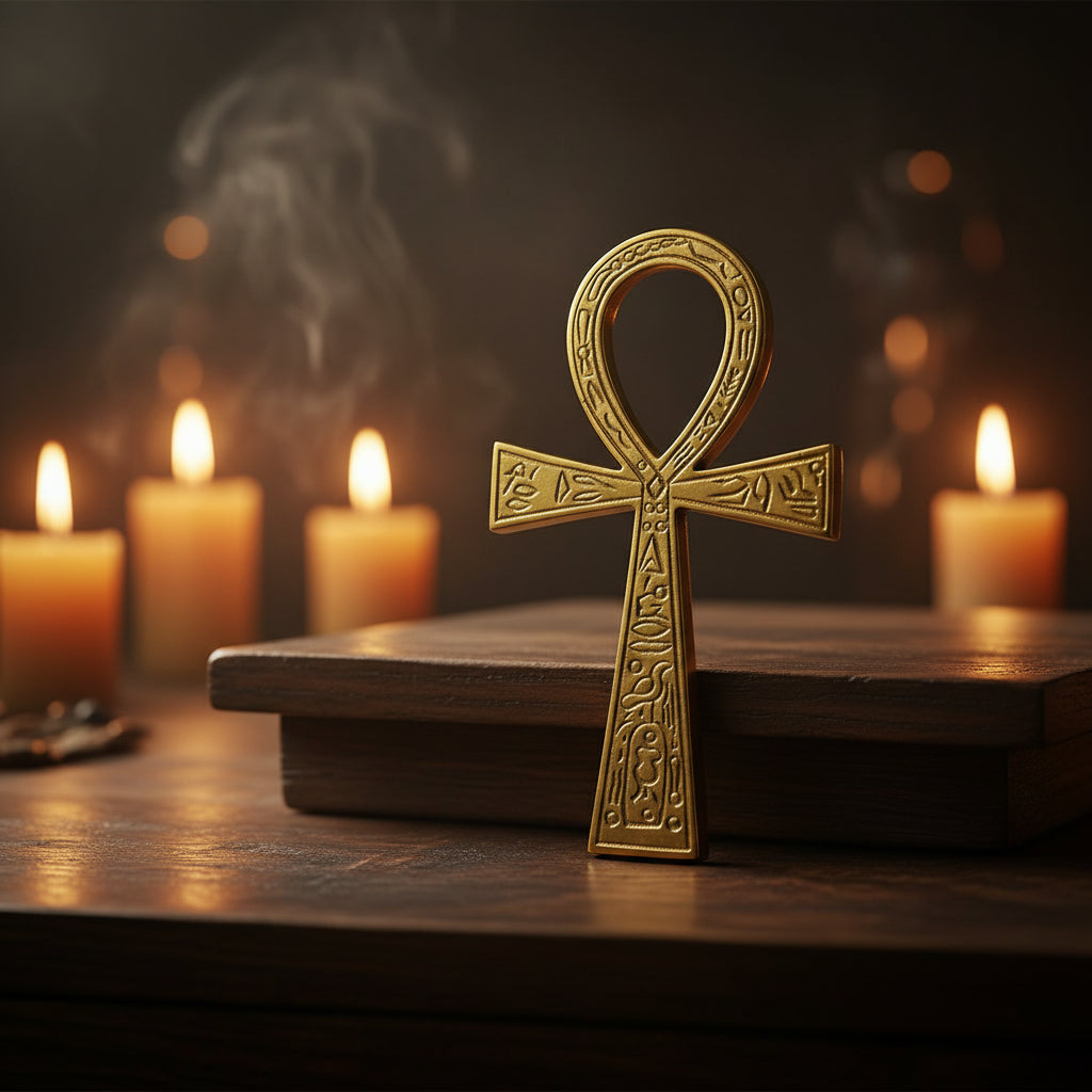 Brass Ankh, 4 inches, solid brass