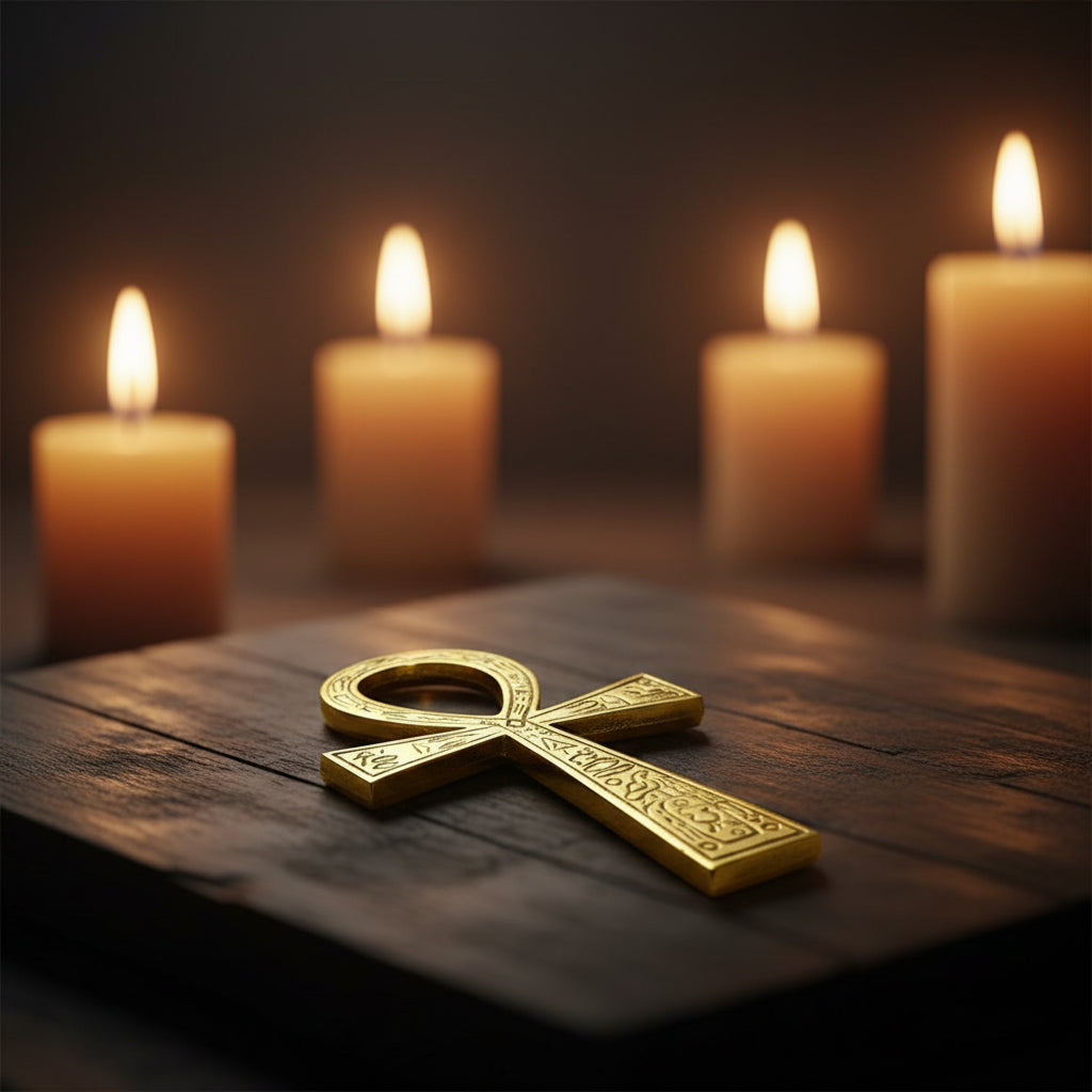 Brass Ankh, 6.5 inches, solid brass