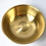 Brass ceremonial bowl with pentagram design for incense rituals, altar decoration, and spiritual work.