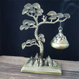 Brass Moon Gourd Hanging Incense Burner metal incense burner for burning resin, cone, and loose incense during prayer, meditation, and spiritual rituals.