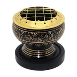 Brass Screen Burner Black with Coaster